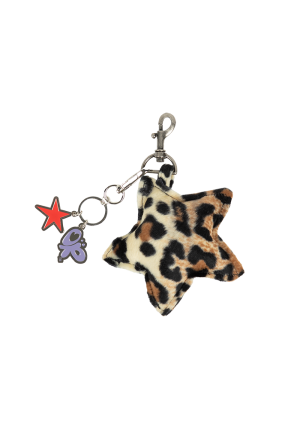SUAY leopard star plush keychain