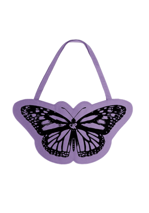 butterfly tote in purple